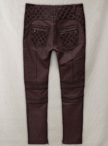 กางเกงหนังสีไวน์รุ่น Outlaw Burnt - Product Image 2