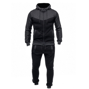 Survêtement camouflage pour homme, manches longues, col montant, fermeture éclair, poches latérales, coupe classique, style sportif automne, 100 % polyester - Product Image 4