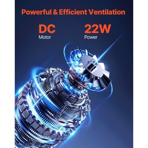 Ventilatore da Tetto per Camper da 14 Pollici con 10 Velocità Reversibili e Potente Motore DC Integrato da 12V con Telecomando - Componente Superiore L - Product Image 2