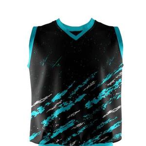 Custom Sublimated <b>Volleyball</b> Jersey <b>Set</b> Black Teal Team Name Print Moisture Wicking Unisex Adult Apparel - Product Image 6