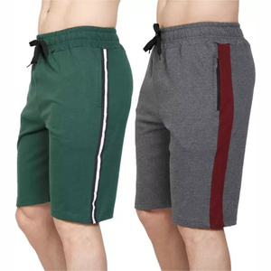 Men's Cotton Athletic Shorts Side Stripe Drawstring Elastic Waist Gym Casual Sportswear Multi-Color Wholesale OEM Low MOQ - Product Image 1