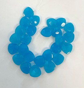 Cuentas de Calcedonia Azul Facetadas en Forma de Lágrima, Piedras Preciosas Naturales, Hilo de Cuentas Sueltas para Fabricación de Joyería, Venta al Por Mayor - Product Image 2