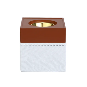 Quemador de incienso árabe AureoLuxe, soporte de incienso hecho a mano de madera y cuero premium con diseño decorativo multicolor. - Product Image 1