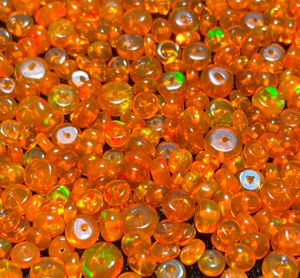 ลูกปัดโอปอลไฟร์รอนเดลล์ ขนาด 3-5 มม. สีส้มโอปอลรมควัน โอปอลเอธิโอเปียธรรมชาติ ลูกปัดโอปอลแบบหลวม - Product Image 3
