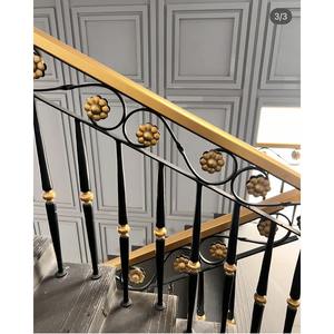 Rampe en acier doux forgé, couleur et taille personnalisées, piliers décoratifs pour escalier intérieur/extérieur - Product Image 1