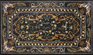 Tablero de mesa de café hecho a mano con piedra semipreciosa Pietra Dura - Product Image 2