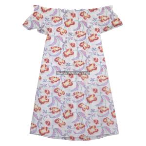 Nouvelle robe de soirée imprimée à épaules dénudées pour femmes matures, confortable et décontractée, motif artisanal - Product Image 1