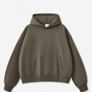 Hoodie tendance d'hiver imperméable en polaire avec poches, coupe ample, épais, en coton compact, style streetwear, logo personnalisé, vente en gros OEM - Product Image 4