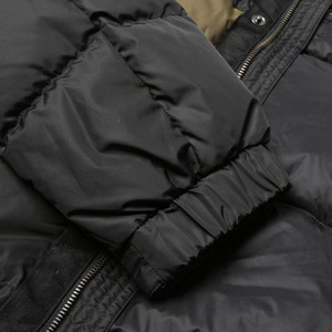 Chaqueta informal acolchada para hombre con logotipo OEM, abrigo de invierno extragrande con jacquard, cremallera y logotipo bordado - Product Image 4