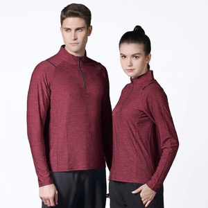 Camiseta Deportiva de Manga Larga con Media Cremallera, Tejida, Transpirable, Personalizable al por Mayor, Unisex, con Logotipo Personalizado - Product Image 5