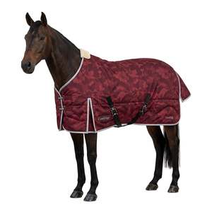 Couverture équestre respirante CrossEdge, tapis de cheval à imprimé géométrique, couverture anti-mouches pour cheval avec coque extérieure respirante et coupe-vent - Product Image 1