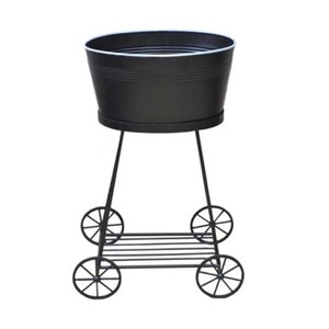 Soporte decorativo de metal para macetas, para interior y exterior, estilo vintage, de fabricante indio. - Product Image 5