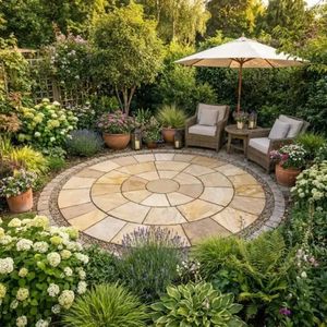 Pavés en grès naturel Kandla multi-cercles pour jardins, patios, cours, aménagement paysager et design extérieur - Product Image 2