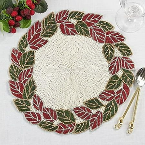 Embroidery Beaded Eco-Friendly Customizable Indian Decorative Dining Home Events Wedding Party Placemats - Product Image 4