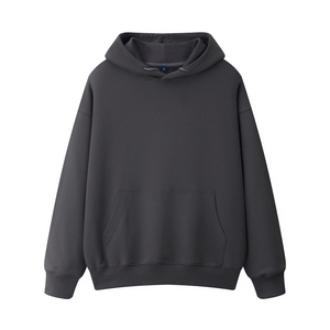 Sweat à capuche en molleton de coton épais de qualité supérieure pour homme, coupe oversize, poche kangourou, poignets côtelés, style streetwear décontracté - Product Image 3