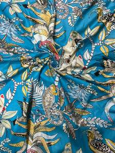 <b>Soft</b> Lightweight Organic Eco-Friendly Cotton Cambric Fabric Unique Prints for Boys Bags Curtains All Season Wearable Fashion - Product Image 4