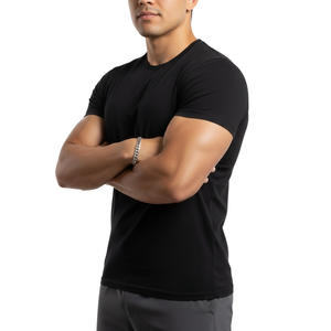 Chemise de sport à logo personnalisé, coupe athlétique, mode masculine, streetwear, haut décontracté, style urbain, fournisseur en gros aux États-Unis - Product Image 3