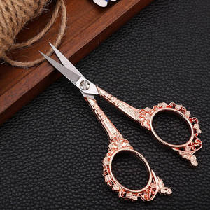 Tijeras de bordado Vintage de oro rosa de 4,5 pulgadas, tijeras de costura, tijeras artesanales afiladas para punto de cruz, costura, roscado - Product Image 3