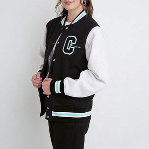 Wholesale OEM Custom Raw <b>Winter</b> 100% Wool Women's Varsity <b>Jacket</b> Plus Size Eco-Friendly Breathable Basketball - Product Image 4