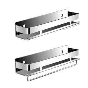 Unique New Design Double-Tier Stainless Steel Metal and Shinny Polished Glass Spice Rack <b>Storage</b> Shelve Decorative Unique Shape - Product Image 6