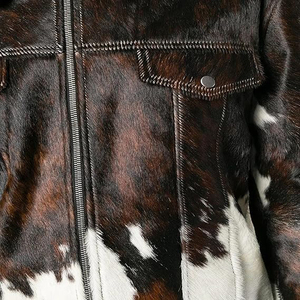 Chaqueta de Cuero Vacuno Estilo Bomber para Hombre, Diseño Clásico de Motociclista, Cierre Asimétrico, Casual, Personalizable - Product Image 4