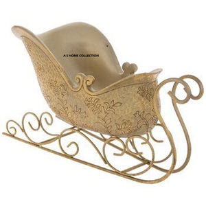 Decoración Navideña de Metal Rústico con Diseño Excelente, Trineo Navideño para una Mesa Elegante y Decoración del Hogar con Santa Claus - Product Image 5