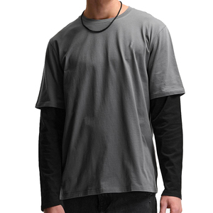 Double Layered <b>T</b> <b>Shirts</b> Custom Double Layer <b>Men</b> <b>Long</b> Sleeve <b>T</b> <b>Shirt</b> High Quality Double Layer <b>T</b> <b>Shirts</b> - Product Image 3