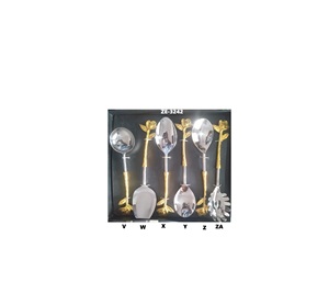 Ensemble de couverts en métal faits à la main de luxe pour l'hôtellerie et la restauration, couverts de mariage en acier inoxydable plaqué or de luxe - Product Image 4