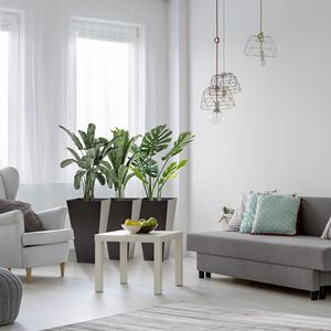 Ensemble de 3 jardinières en plastique d'extérieur anti-fissuration et résistantes à la décoloration, de 28 pieds de hauteur, forme carrée, pots à fleurs, surface mate, nouveau design pour le jardin - Product Image 4