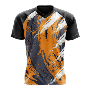 Camiseta de Cuello en V para Hombre, Color Personalizado, Algodón y Poliéster, Transpirable, Ecológica, de Secado Rápido, Diseño en Blanco, en Oferta - Product Image 3