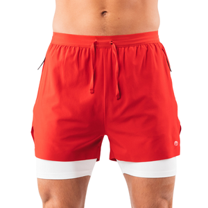 Shorts d'entraînement 2 en 1 pour homme Elite Swift 5 pouces avec doublure de compression intégrée, séchage rapide, légers, pour la gym, la course à pied et le fitness, OEM - Product Image 1