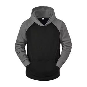 Ensemble de survêtement à capuche pour homme, color block, manches longues, design uni, décontracté, en polyester et coton, avec poches latérales, en vente - Product Image 2