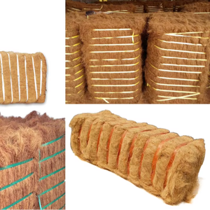 เส้นใยเปลือกมะพร้าวดิบจากเวียดนาม สำหรับคอนกรีตที่เป็นมิตรกับสิ่งแวดล้อมและการปั่นด้าย ใช้ในงานผลิตวัสดุหน่วงไฟ - Product Image 1