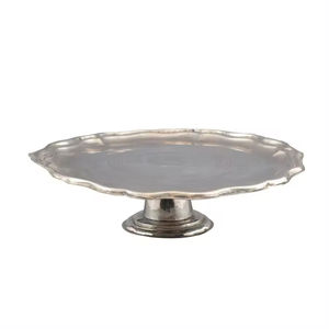 Support à gâteau rond en aluminium Royal Look avec base plaquée or antique pour la décoration de table de fête d'anniversaire - Product Image 6