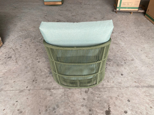 Sillón de mimbre para exteriores con cojines, asiento de patio, muebles modernos para jardín, olefina VPR F097, peso 230 gsm, D20 - Product Image 4