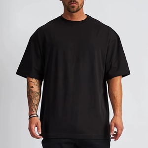 T-shirts pour hommes 100% Coton épais, haute qualité, style délavé à l'acide vintage, grandes tailles, coupe oversize, pour l'été, vente en gros, Ringers - Product Image 2