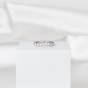 1 Carat Brilliant Lab Grown Diamond 14K Solid Gold IGI Certified Eternity Band Full <b>Circle</b> Wedding <b>Ring</b> Dainty Stackable Minimal - Product Image 6