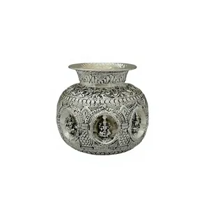 Grande sculpture fine d'Ashtalakshmi Kalash - Product Image 1