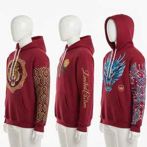 Sudadera con Capucha Bordada para Hombre – Felpa Ligera Premium, Gráfico Detallado de Dragón y Tigre, Ropa Urbana de Diseñador de Edición Limitada - Product Image 2