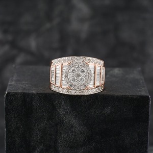 Hot Selling VVS Moissanite 925 Sterling <b>Silver</b> <b>Ring</b> Gold Plated Diamond Test Passes Fine Jewelry <b>for</b> <b>Men</b> & Women HipHop Style - Product Image 1