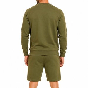 Custom <b>Men</b> Sweatshirt <b>Shorts</b> Set Crew Neck Sweatshirt Soft Fabric Comfort Fit Casual <b>Lounge</b> Wear Printed Letter Design For Wear - Product Image 2