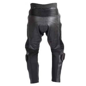 Pantalon Moto Homme en Cuir Rouge Décontracté, Coupe Droite, Respirant et Léger, avec Blocs de Couleurs et Élastiques, Idéal Hiver - Product Image 6