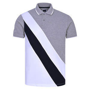 Camiseta Premium Personalizada de Punto para Hombre, Diseño Color Block, Manga Corta, Transpirable, Informal, para Negocios o Golf, con Paneles en Contraste - Product Image 1