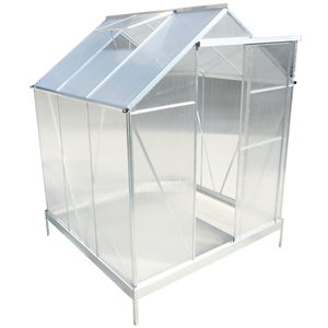Kit Serra da Giardino Robusta in Alluminio per Esterni 6.3*6.2*7 con Grondaia e Porta di Ventilazione in Policarbonato B - Serre e Ambienti da Giardino - Product Image 2