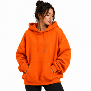 Sweat-shirts en coton avec logo personnalisé, sweats épais et lourds, sweats vierges de haute qualité, sweats oversize pour femmes en tissu French Terry - Product Image 1
