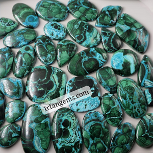 Malaquita Verde Natural de Primera Calidad, Cabujón de Diferentes Formas y Tamaños, Piedra Curativa de Crisocola para Joyería, Lote a Granel - Product Image 4