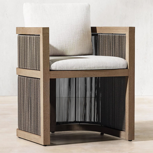 Modern Style U-Shape Teak Wood Frame Material With Minimalist Design and <b>Armchair</b> Style For Home Furniture Decoration - Product Image 2