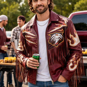 Bulk Order Men's Leather <b>Jacket</b> with <b>Fringe</b> - Custom Designs from Factory Direct Supplier - Product Image 6