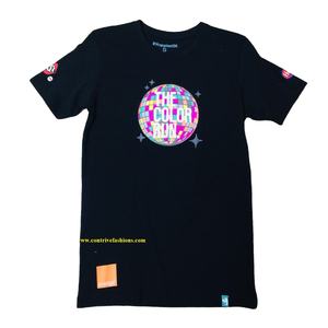 Camisetas de algodón unisex con etiqueta privada, 160 Gsm, color negro, Parte delantera trasera, dos mangas, goma personalizada, serigrafiada, Campaña de talla grande - Product Image 1