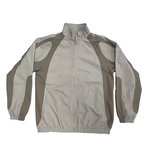 Ensemble survêtement coupe-vent homme colorblock léger avec veste zippée et pantalon de jogging élastique – Personnalisable OEM, Sportswear, Streetwear - Product Image 2